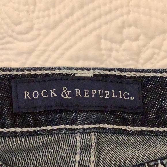 Rock & Republic Kasandra Bootcut, Embroidered Jeans, Size 6S - Picture 3 of 14
